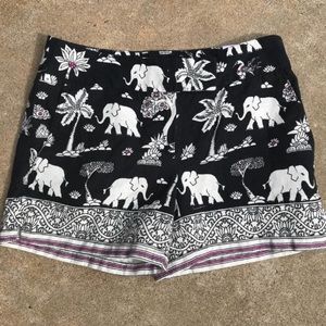 LOFT Riviera Elephant print blue shorts 00